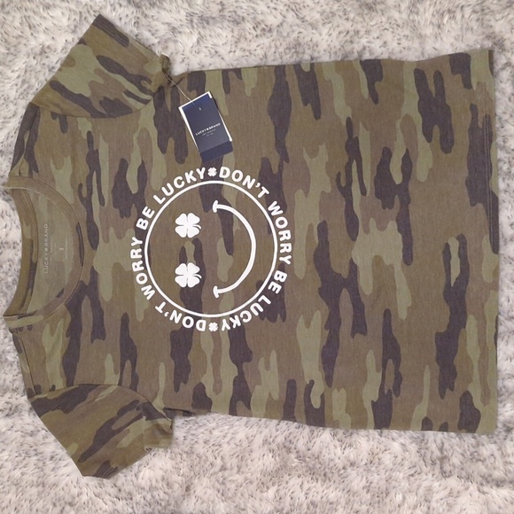 NWT Lucky Brand Camouflage T-Shirt in Size S - Picture 1 of 3